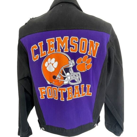 Clemson Tigers Denim Jacket NCAA March Madness (Medoum